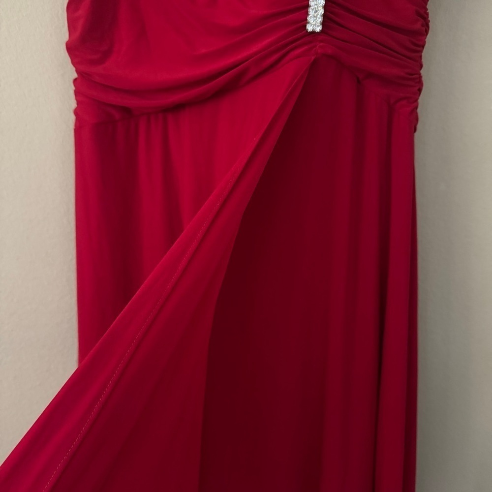 Anny Lee Red Fit and Flare Column Shape Dress M - Picture 6 of 8